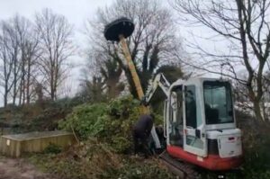 Nieuwe nestpaal voor ooievaars bij Theetuin Eemnes